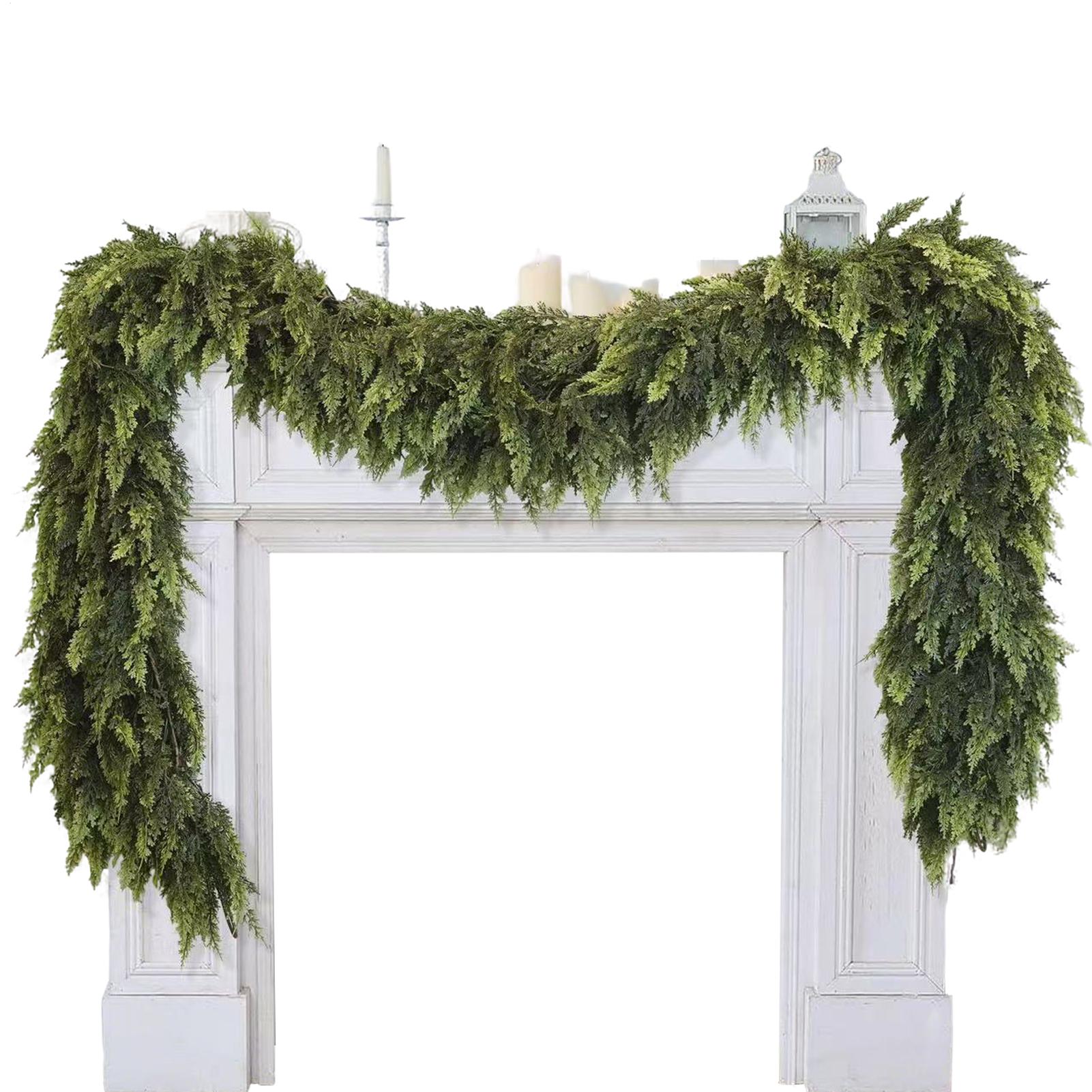 Christmas Wreath Fake - Kerstkransen Kunstmatige groene dennendecoratie Kunstmatige krans