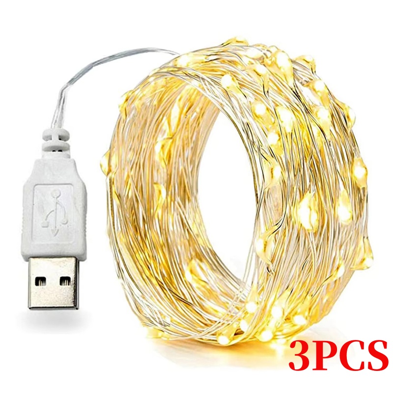 Led Fairy String Lights - 3 Stuks 5/10/20M Koperdraad Led Kerstverlichting