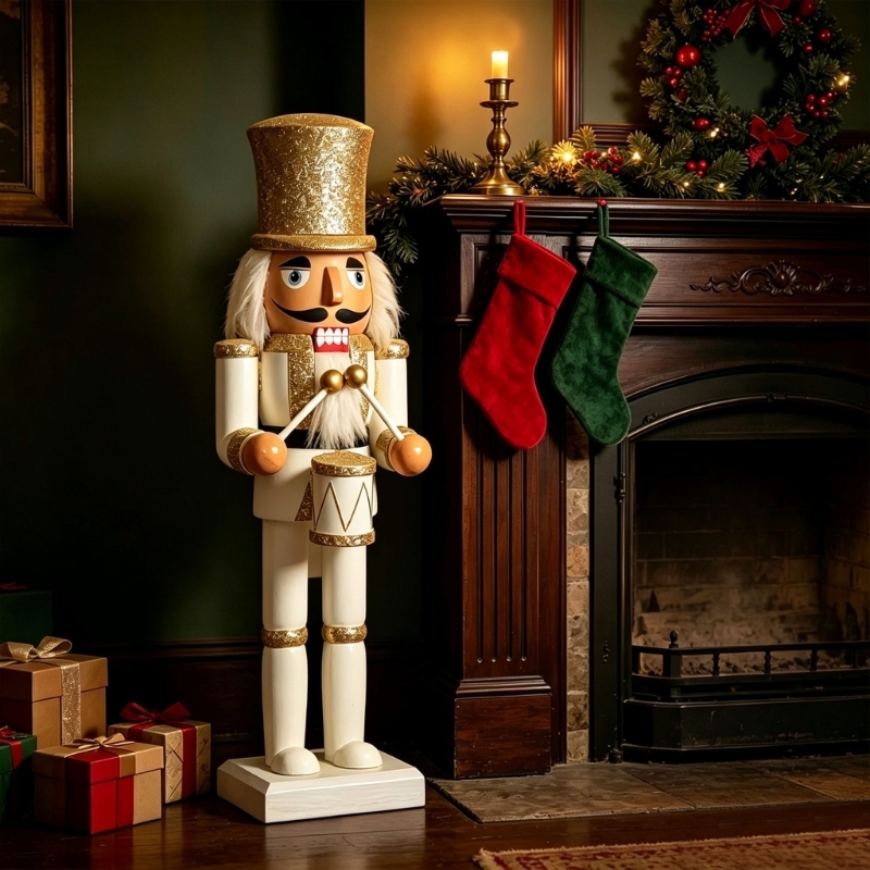 Nutcracker Figurine - Kerst Notenkrakers Figuren, Handgemaakte Houten Soldaat