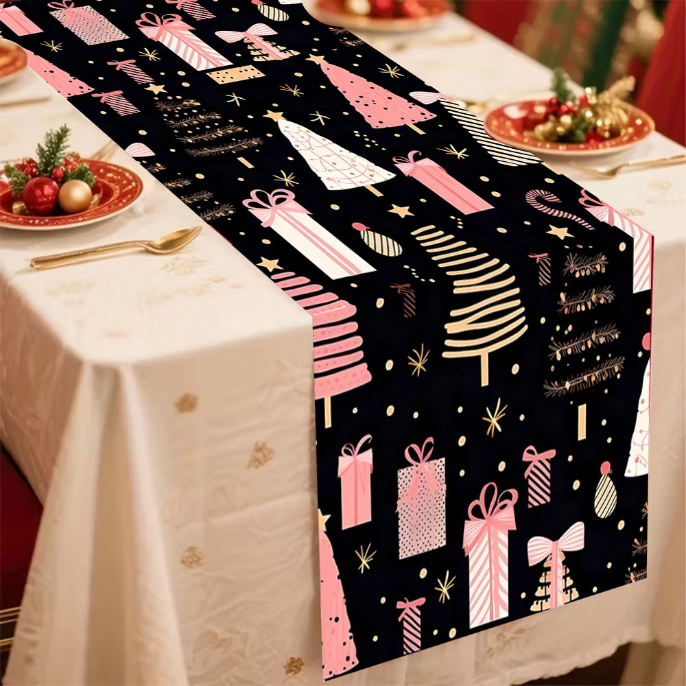 Kersttafelkleed Roze Kerstboom - Christmas Table Runner recensie en prijs