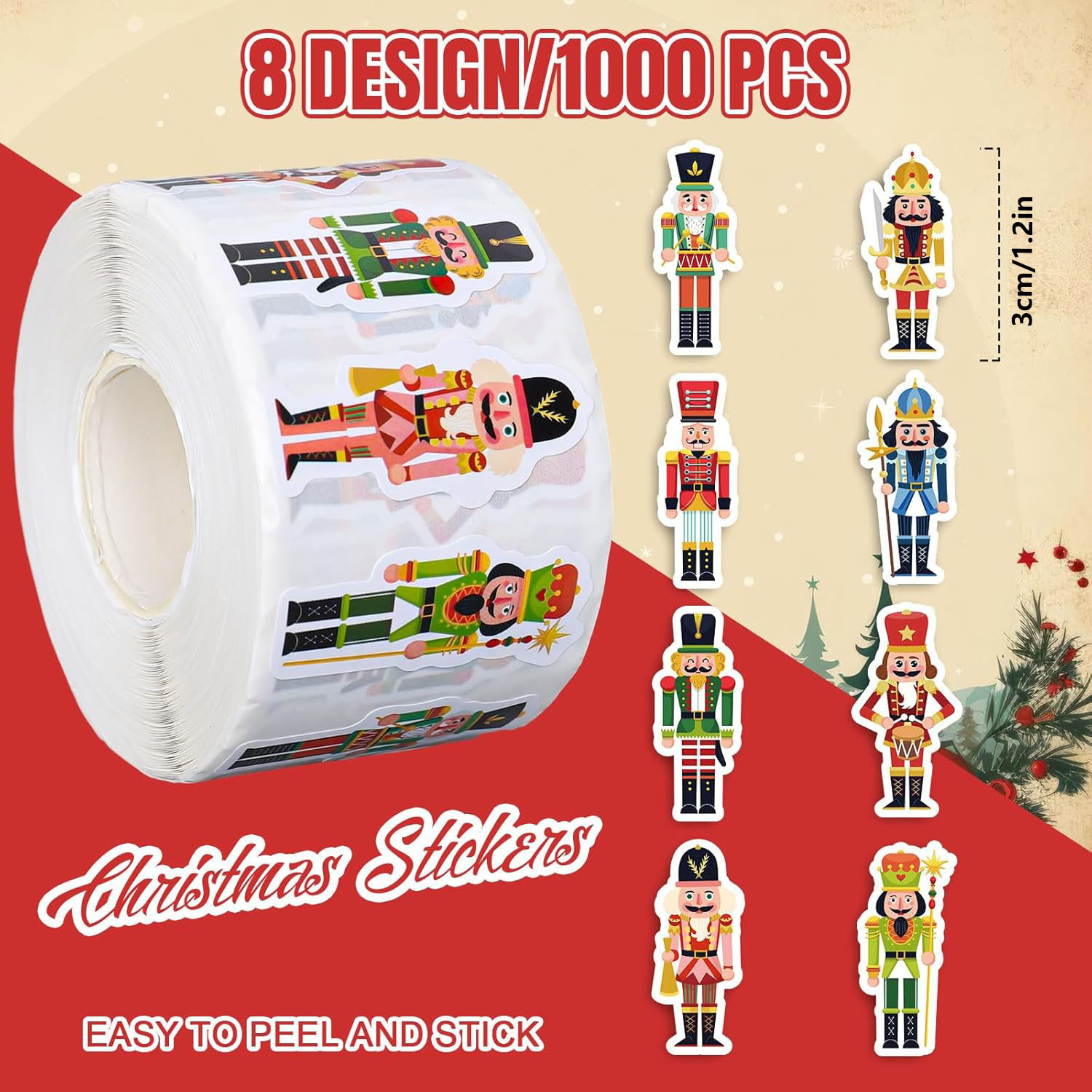 1000 stks (1 Roll) Kerst Noten - Nutcracker Figurine recensie en prijs
