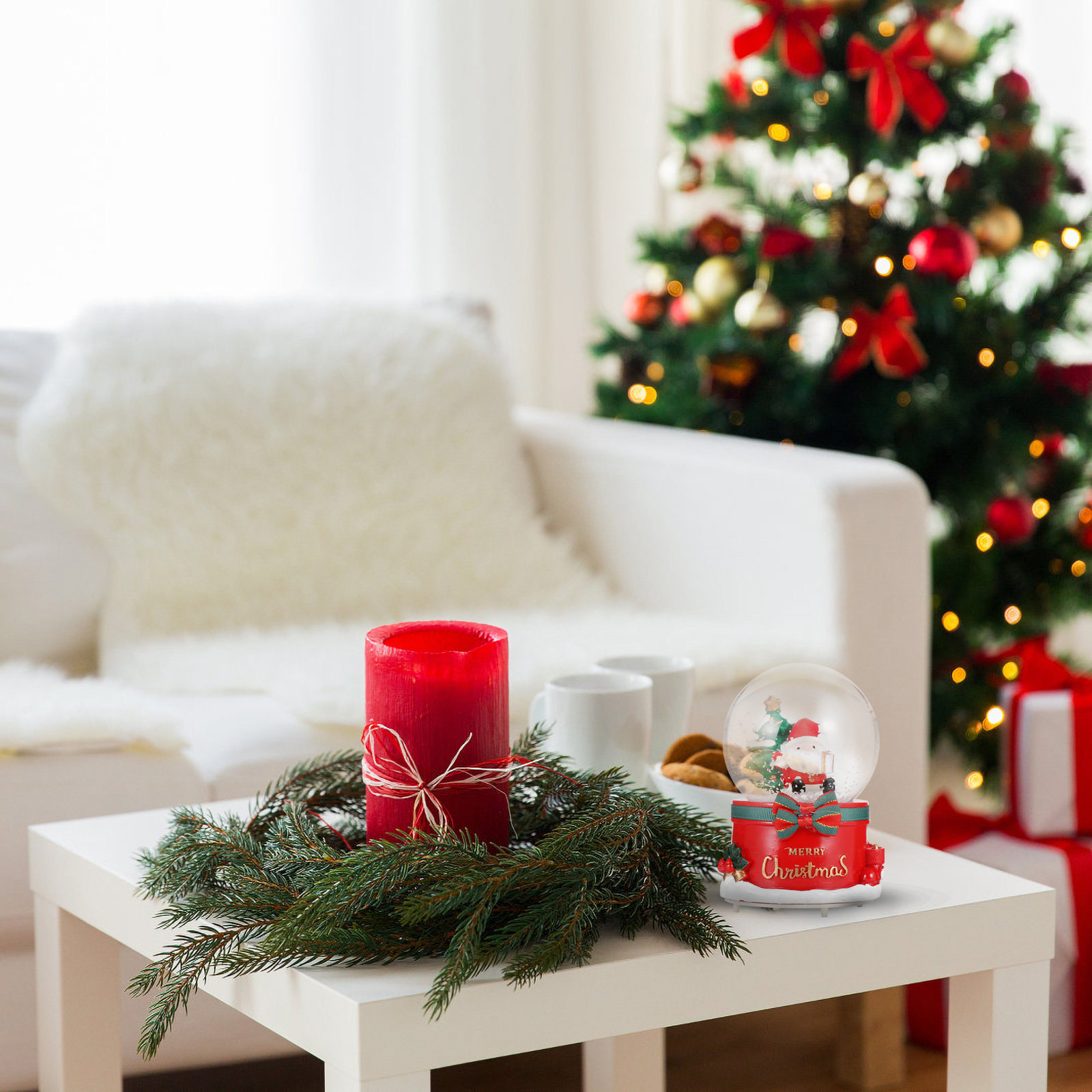 Kerstman-muziekdoos met verlic - Snow Globe Musical recensie en prijs