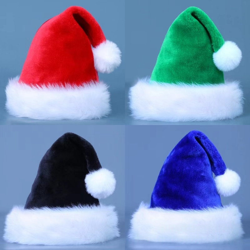 1pcPluche Kerstmutsen Fluwelen - Santa Hat Plush recensie en prijs
