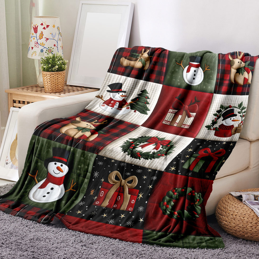 Kerstdekbed patchwork deken -  - Christmas Throw Blanket recensie en prijs