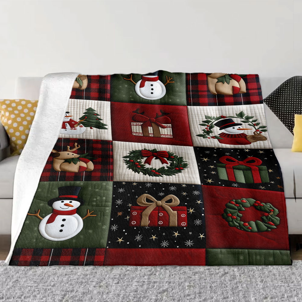 Kerstdekbed patchwork deken -  - Christmas Throw Blanket recensie en prijs